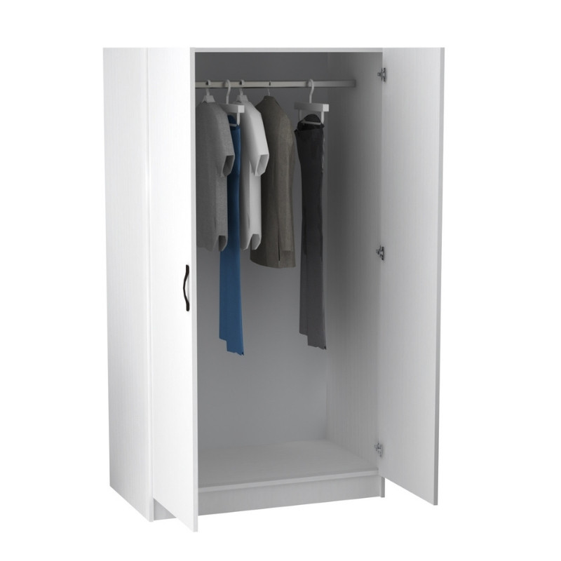Ντουλάπα ρούχων Victoria Megapap δίφυλλη χρώμα λευκό 100x60x181εκ. Ντουλάπα ρούχων Victoria Megapap δίφυλλη χρώμα λευκό 100x60x181εκ.