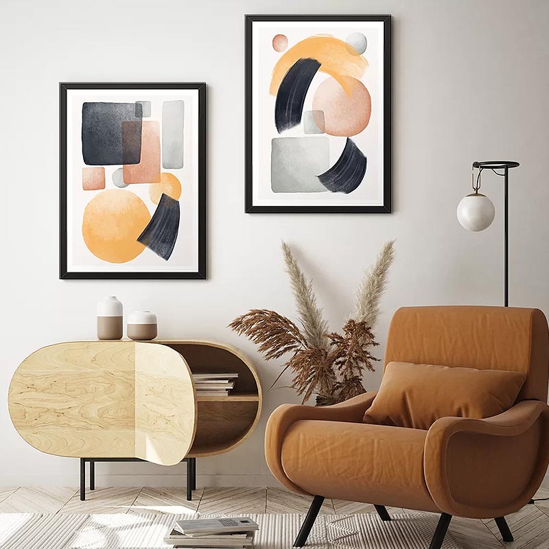 Πίνακας “Shapes” Megapap 2 τμχ. σε πλαίσιο 35x45x2εκ. Πίνακας “Shapes” Megapap 2 τμχ. σε πλαίσιο 35x45x2εκ.