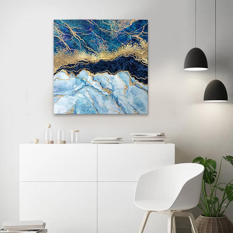 Πίνακας σε καμβά “Deep Blue” Megapap ψηφιακής εκτύπωσης 50x50x3εκ.