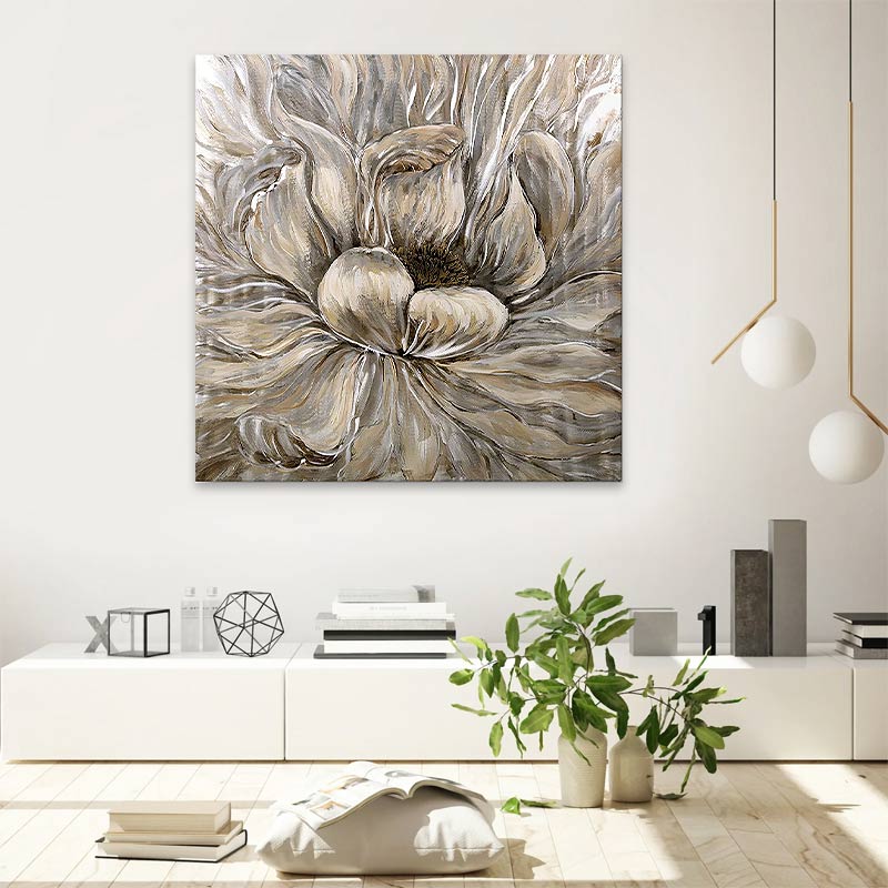 Πίνακας σε καμβά “Golden Flowers” Megapap ψηφιακής εκτύπωσης 100x100x3εκ. Πίνακας σε καμβά “Golden Flowers” Megapap ψηφιακής εκτύπωσης 100x100x3εκ.