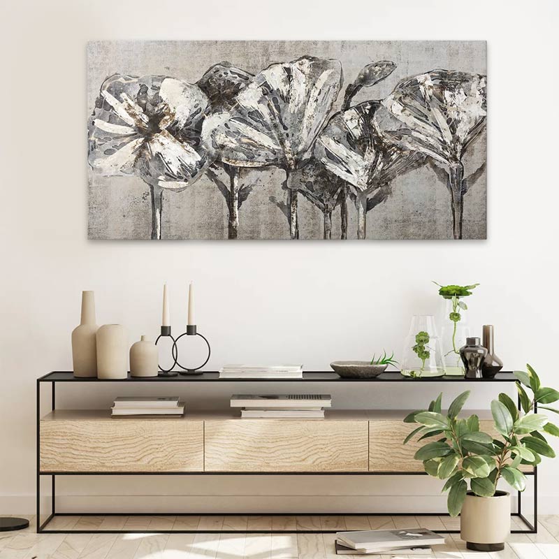 Πίνακας σε καμβά “White Flowers” Megapap ψηφιακής εκτύπωσης 120x60x3εκ. Πίνακας σε καμβά “White Flowers” Megapap ψηφιακής εκτύπωσης 120x60x3εκ.