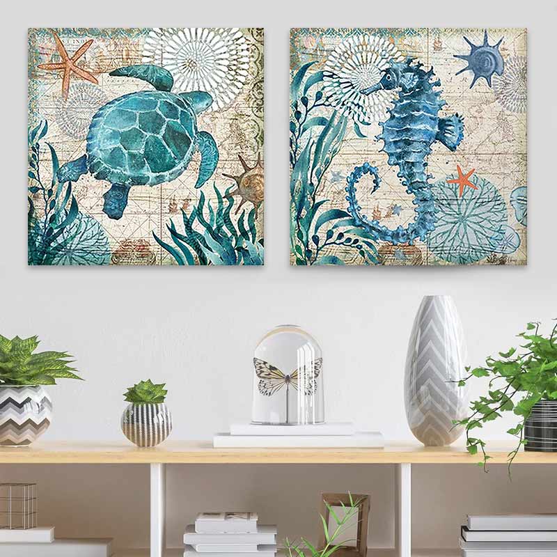 Πίνακας σε καμβά “Sea Creatures” Megapap 2 τμχ. ψηφιακής εκτύπωσης 83x40x3εκ. Πίνακας σε καμβά “Sea Creatures” Megapap 2 τμχ. ψηφιακής εκτύπωσης 83x40x3εκ.