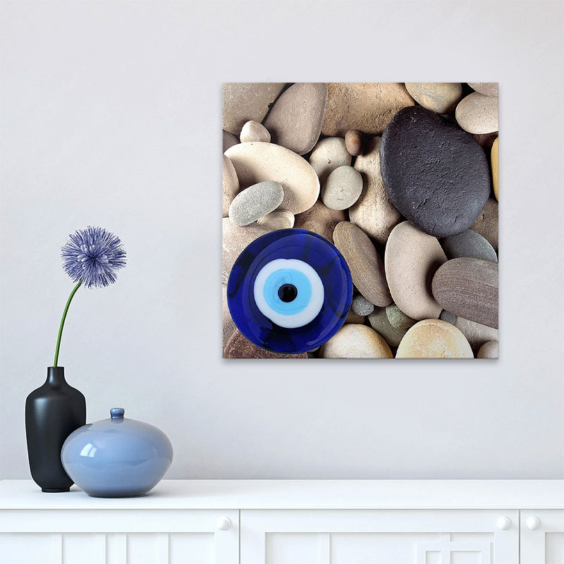 Πίνακας σε καμβά “Evil Eye Beads And Stones” Megapap ψηφιακής εκτύπωσης 50x50x3εκ. Πίνακας σε καμβά “Evil Eye Beads And Stones” Megapap ψηφιακής εκτύπωσης 50x50x3εκ.