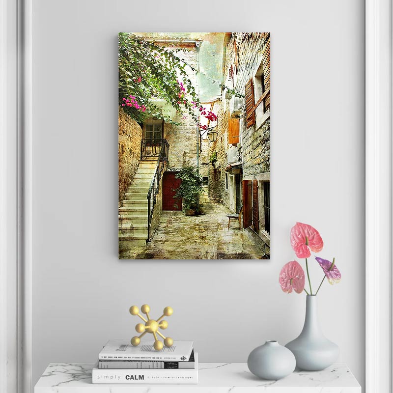 Πίνακας σε καμβά “Picturesque Neighborhood” Megapap ψηφιακής εκτύπωσης 40x60x3εκ.