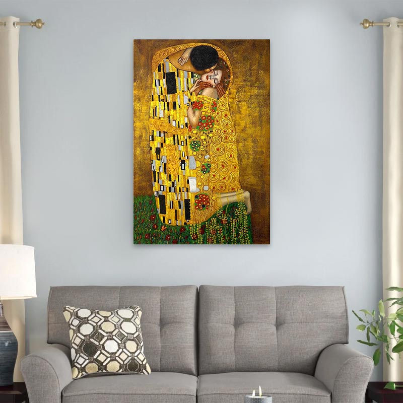 Πίνακας σε καμβά “The Kiss” Megapap ψηφιακής εκτύπωσης 60x90x3εκ.