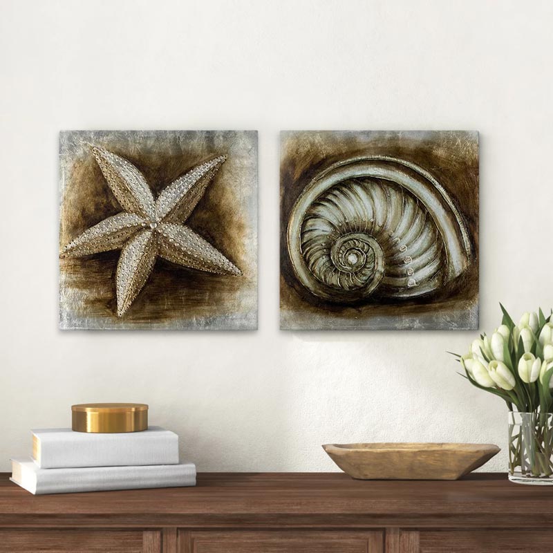 Πίνακες σε καμβά “Starfish – Shell” Megapap 2 τμχ. ψηφιακής εκτύπωσης 103x50x3εκ. Πίνακες σε καμβά “Starfish – Shell” Megapap 2 τμχ. ψηφιακής εκτύπωσης 103x50x3εκ.