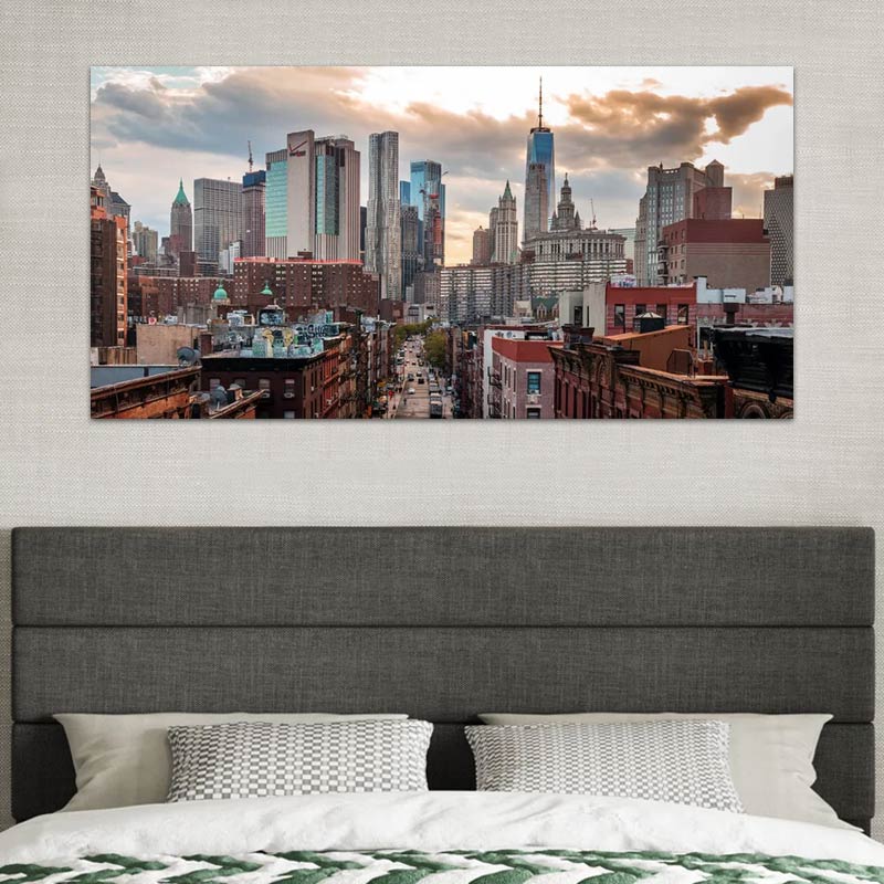 Πίνακας σε καμβά “New York Manhattan” Megapap ψηφιακής εκτύπωσης 140x70x3εκ. Πίνακας σε καμβά “New York Manhattan” Megapap ψηφιακής εκτύπωσης 140x70x3εκ.