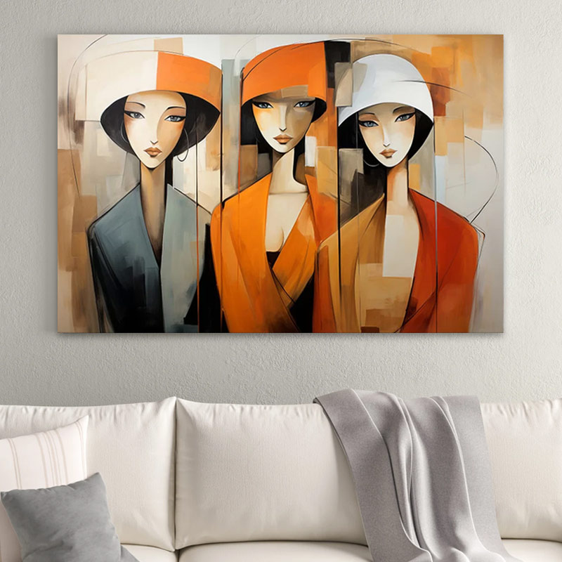 Πίνακας σε καμβά “Women in Orange” Megapap ψηφιακής εκτύπωσης 100x70x3εκ. Πίνακας σε καμβά “Women in Orange” Megapap ψηφιακής εκτύπωσης 100x70x3εκ.