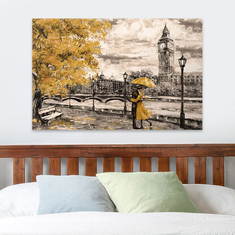 Πίνακας σε καμβά “Big Ben And Yellow Leaves” Megapap ψηφιακής εκτύπωσης 125x80x3εκ. Πίνακας σε καμβά “Big Ben And Yellow Leaves” Megapap ψηφιακής εκτύπωσης 125x80x3εκ.