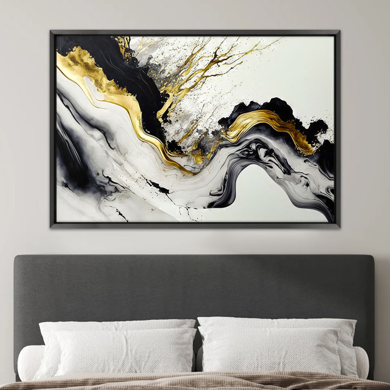 Πίνακας σε καμβά “Abstract Golden Wave” Megapap ψηφιακής εκτύπωσης με κορνίζα χρώμα μαύρο 140x100x3εκ. Πίνακας σε καμβά “Abstract Golden Wave” Megapap ψηφιακής εκτύπωσης με κορνίζα χρώμα μαύρο 140x100x3εκ.