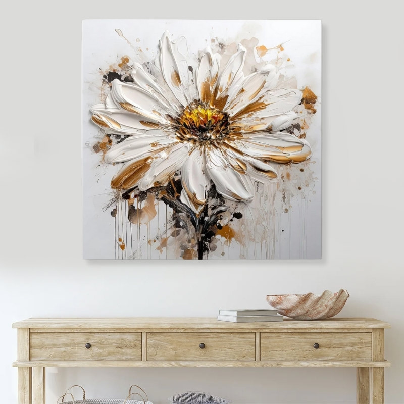 Πίνακας σε καμβά “Daisy” Megapap ψηφιακής εκτύπωσης 80x80x3εκ.
