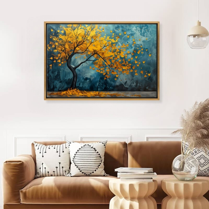 Πίνακας σε καμβά “Windblown Tree” Megapap ψηφιακής εκτύπωσης με κορνίζα χρώμα χρυσό 140x100x3εκ. Πίνακας σε καμβά “Windblown Tree” Megapap ψηφιακής εκτύπωσης με κορνίζα χρώμα χρυσό 140x100x3εκ.
