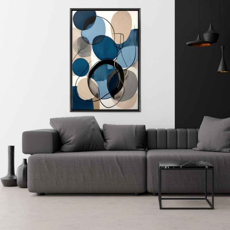 Πίνακας σε καμβά “Blue and Beige Abstract” Megapap ψηφιακής εκτύπωσης με κορνίζα χρώμα μαύρο 70x100x3εκ. Πίνακας σε καμβά “Blue and Beige Abstract” Megapap ψηφιακής εκτύπωσης με κορνίζα χρώμα μαύρο 70x100x3εκ.