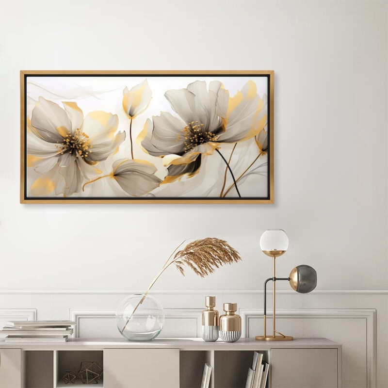 Πίνακας σε καμβά “Ethereal Blossom” Megapap ψηφιακής εκτύπωσης με κορνίζα χρώμα χρυσό 120x60x3εκ. Πίνακας σε καμβά “Ethereal Blossom” Megapap ψηφιακής εκτύπωσης με κορνίζα χρώμα χρυσό 120x60x3εκ.