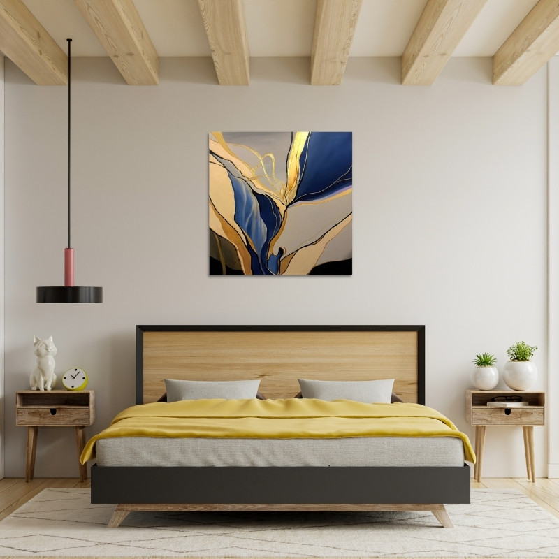 Πίνακας σε καμβά “Dance of Gold and Blue” Megapap ψηφιακής εκτύπωσης 100x100x3εκ. Πίνακας σε καμβά “Dance of Gold and Blue” Megapap ψηφιακής εκτύπωσης 100x100x3εκ.
