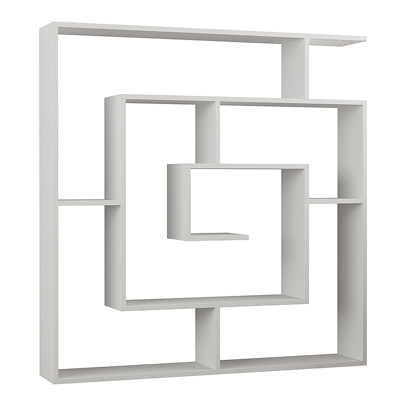 Βιβλιοθήκη μελαμίνης Labirent Megapap χρώμα λευκό 125x22x129εκ. Βιβλιοθήκη μελαμίνης Labirent Megapap χρώμα λευκό 125x22x129εκ.