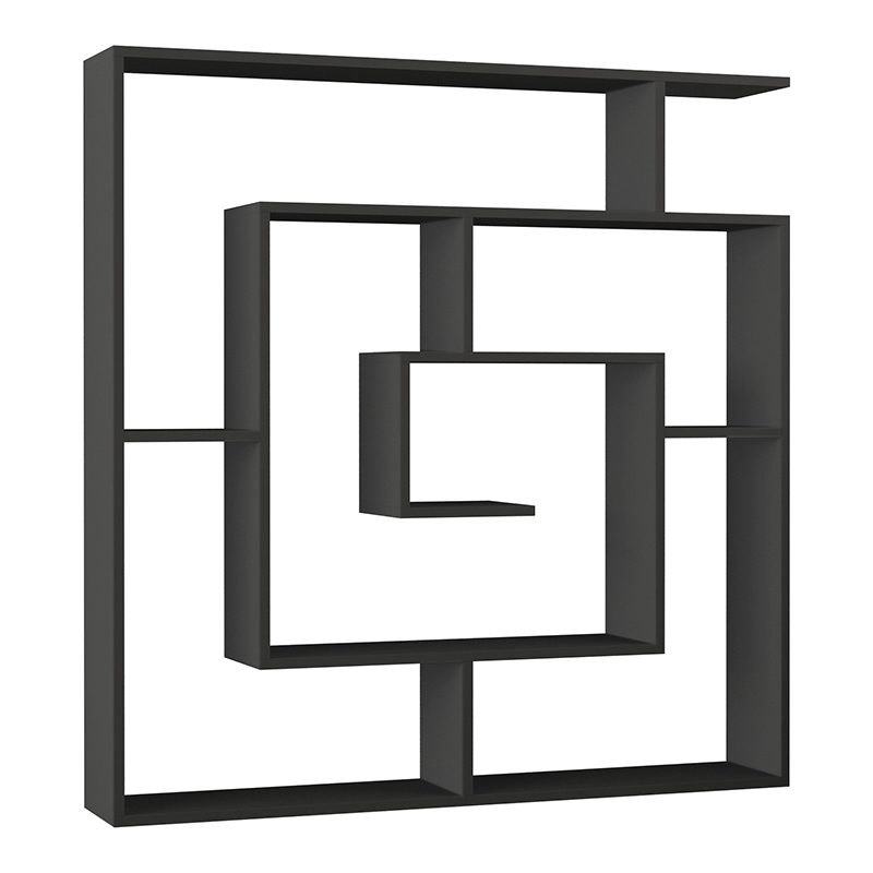 Βιβλιοθήκη μελαμίνης Labirent Megapap χρώμα ανθρακί 125x22x129εκ. Βιβλιοθήκη μελαμίνης Labirent Megapap χρώμα ανθρακί 125x22x129εκ.