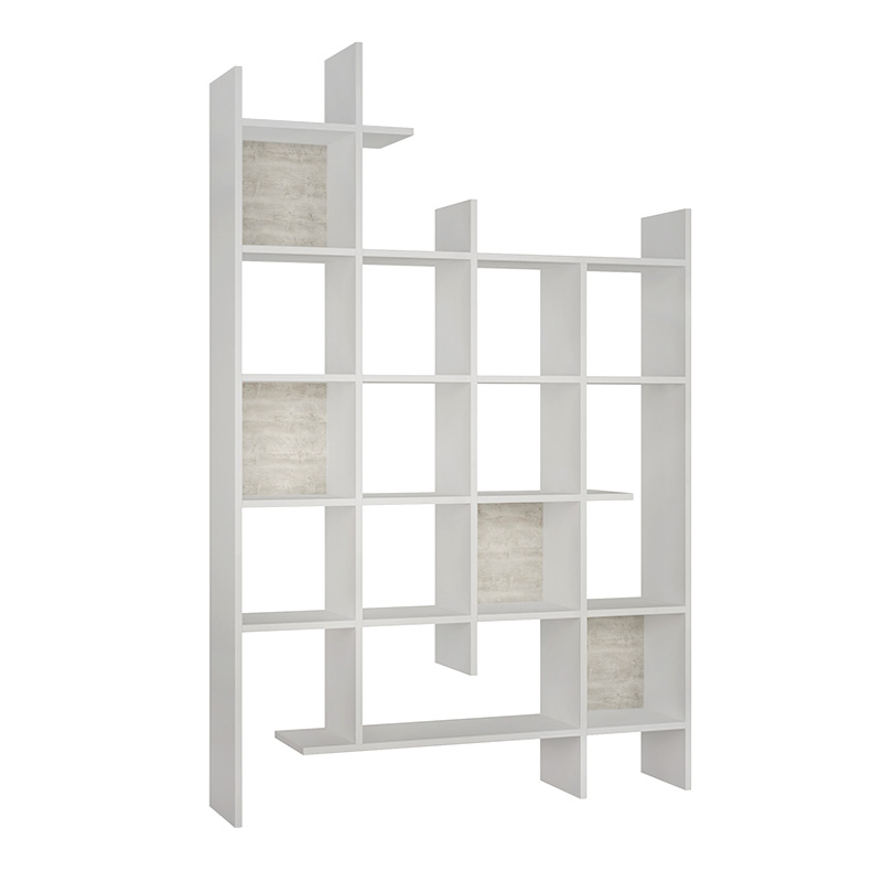 Βιβλιοθήκη μελαμίνης Manco Megapap χρώμα λευκό 122×25,5×188εκ. Βιβλιοθήκη μελαμίνης Manco Megapap χρώμα λευκό 122×25,5×188εκ.