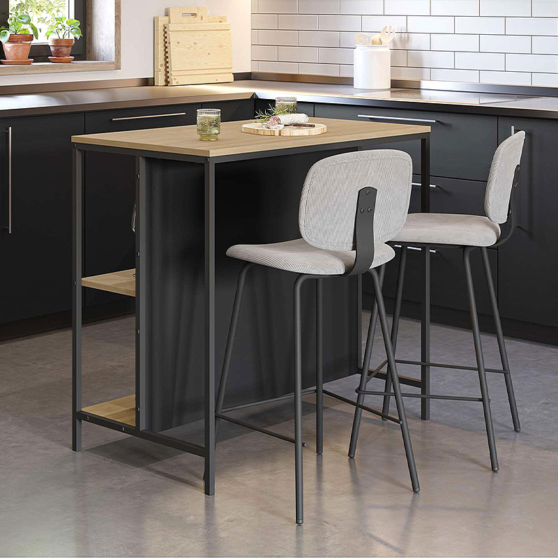 Τραπέζι μπαρ Detroit Megapap χρώμα sapphire oak – silky black 100x60x95εκ. Τραπέζι μπαρ Detroit Megapap χρώμα sapphire oak – silky black 100x60x95εκ.