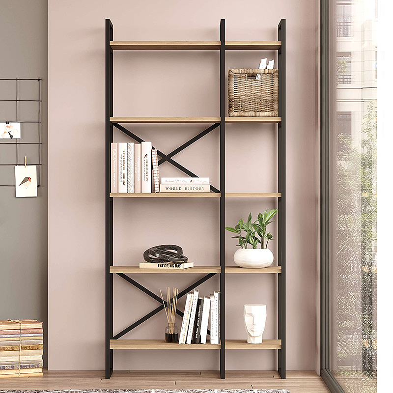 Βιβλιοθήκη Dusan Megapap χρώμα sepet oak 87,5x30x175εκ. Βιβλιοθήκη Dusan Megapap χρώμα sepet oak 87,5x30x175εκ.
