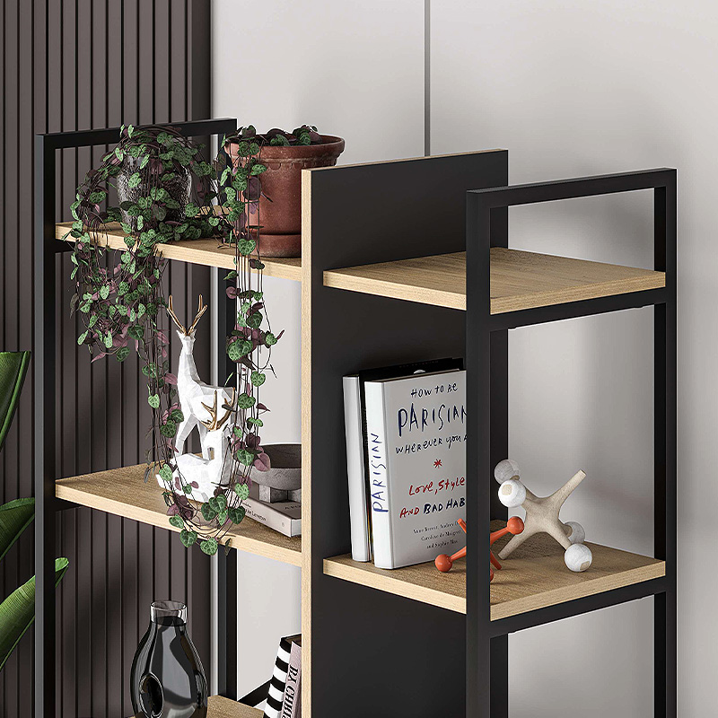 Βιβλιοθήκη Detroit Megapap χρώμα sapphire oak – silky black 87,5×35,2×175εκ. Βιβλιοθήκη Detroit Megapap χρώμα sapphire oak – silky black 87,5×35,2×175εκ.