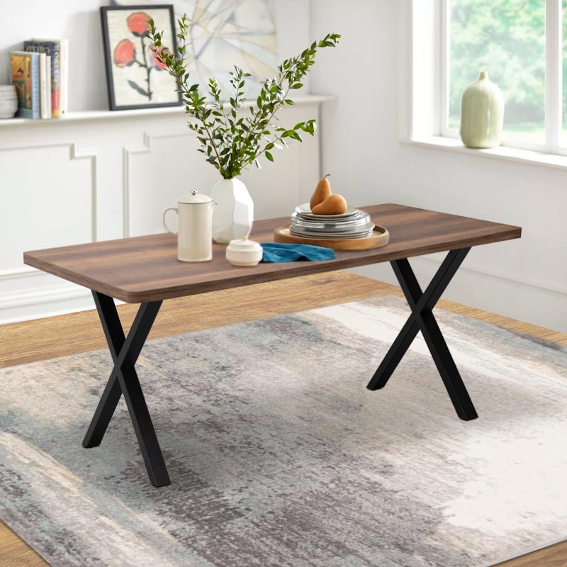 Τραπέζι Jeremy Megapap Mdf – μεταλλικό χρώμα καρυδί 160x80x75εκ. Τραπέζι Jeremy Megapap Mdf – μεταλλικό χρώμα καρυδί 160x80x75εκ.
