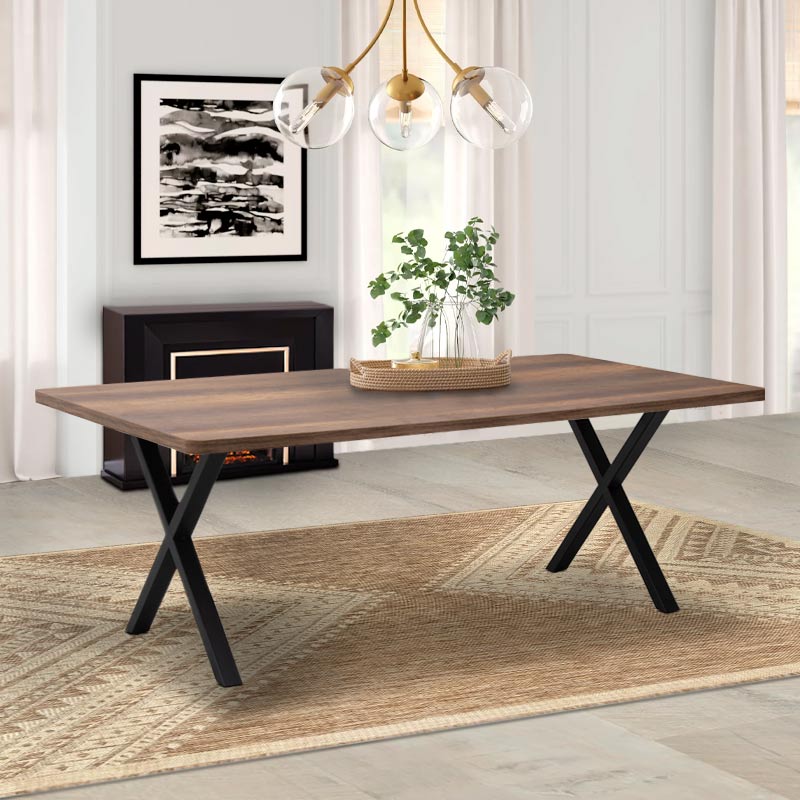 Τραπέζι Jeremy Megapap Mdf – μεταλλικό χρώμα καρυδί 200x100x75εκ. Τραπέζι Jeremy Megapap Mdf – μεταλλικό χρώμα καρυδί 200x100x75εκ.