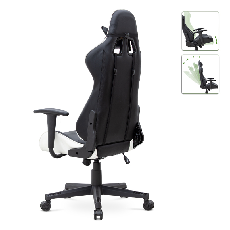 Καρέκλα γραφείου Gaming Alonso Megapap από τεχνόδερμα χρώμα λευκό – μαύρο 67x70x125/135 εκ. Καρέκλα γραφείου Gaming Alonso Megapap από τεχνόδερμα χρώμα λευκό – μαύρο 67x70x125/135 εκ.