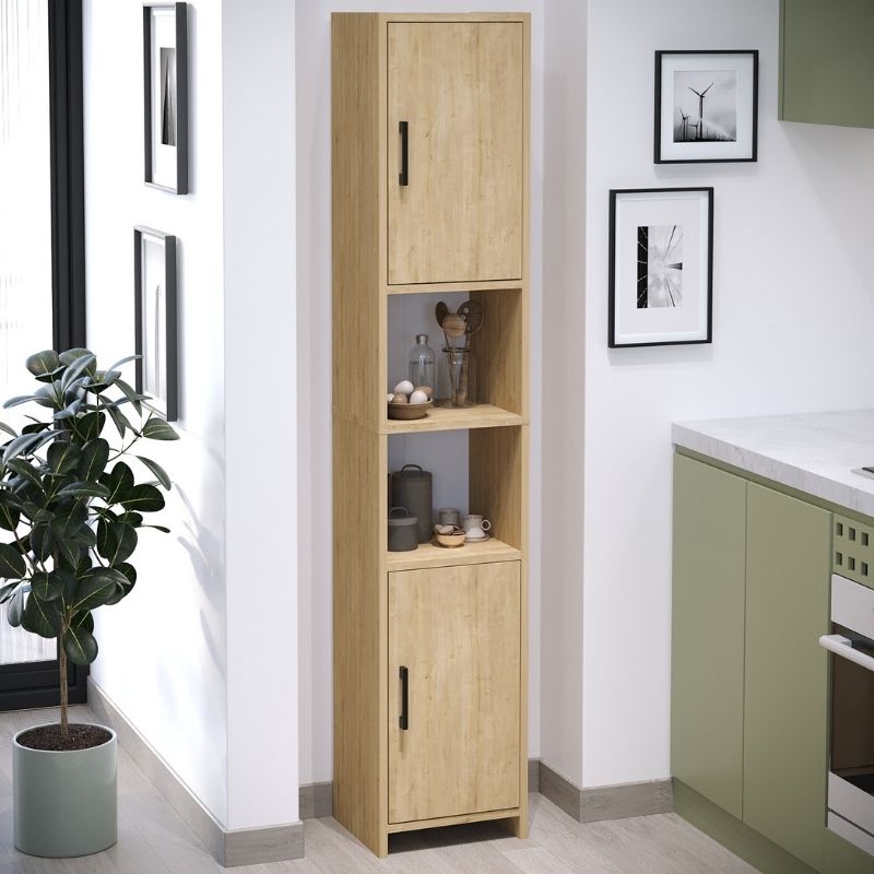 Ντουλάπι κουζίνας – μπάνιου Hobbes Megapap χρώμα sapphire oak 35x30x182,3εκ. Ντουλάπι κουζίνας – μπάνιου Hobbes Megapap χρώμα sapphire oak 35x30x182,3εκ.