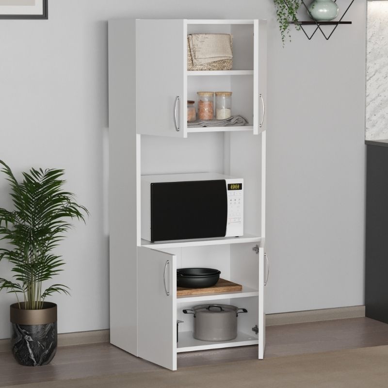 Ντουλάπα κουζίνας Armado Megapap χρώμα λευκό 60x32x140εκ. Ντουλάπα κουζίνας Armado Megapap χρώμα λευκό 60x32x140εκ.