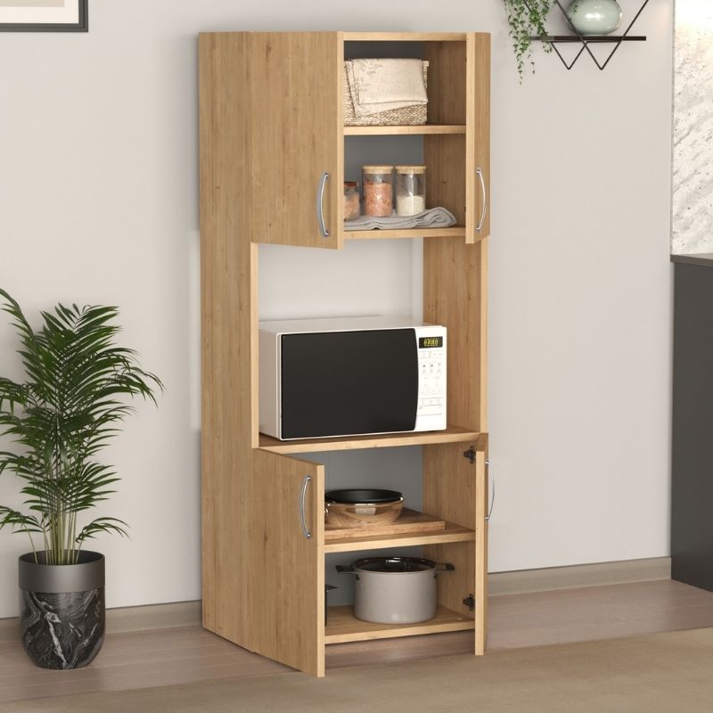 Ντουλάπα κουζίνας Armado Megapap χρώμα sapphire oak 60x32x140εκ. Ντουλάπα κουζίνας Armado Megapap χρώμα sapphire oak 60x32x140εκ.