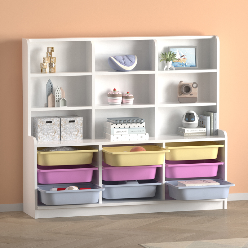 Βιβλιοθήκη Obia Megapap με 9 συρτάρια χρώμα λευκό 132,6x30x115εκ. Βιβλιοθήκη Obia Megapap με 9 συρτάρια χρώμα λευκό 132,6x30x115εκ.