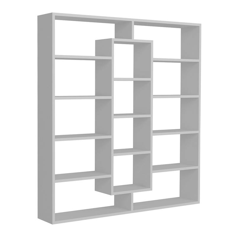 Βιβλιοθήκη μελαμίνης Ample Megapap χρώμα λευκό 125x22x135,7εκ. Βιβλιοθήκη μελαμίνης Ample Megapap χρώμα λευκό 125x22x135,7εκ.