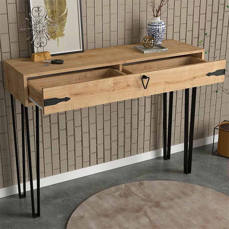 Κονσόλα μελαμίνης Cenova Megapap χρώμα sapphire oak 120x35x89,8εκ. Κονσόλα μελαμίνης Cenova Megapap χρώμα sapphire oak 120x35x89,8εκ.