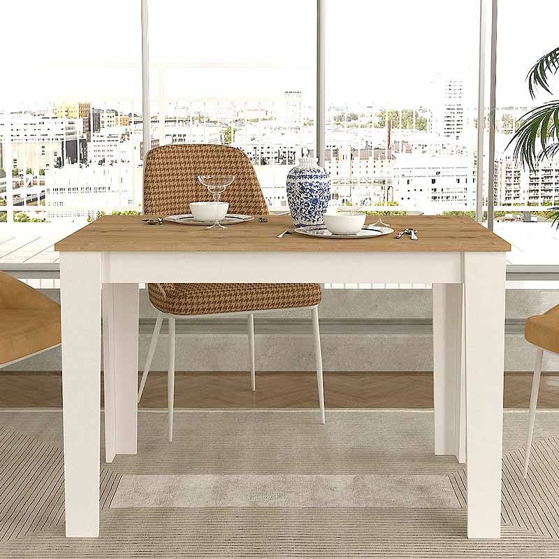 Τραπέζι μελαμίνης Darlen Megapap χρώμα λευκό – sapphire oak 110x72x74εκ. Τραπέζι μελαμίνης Darlen Megapap χρώμα λευκό – sapphire oak 110x72x74εκ.