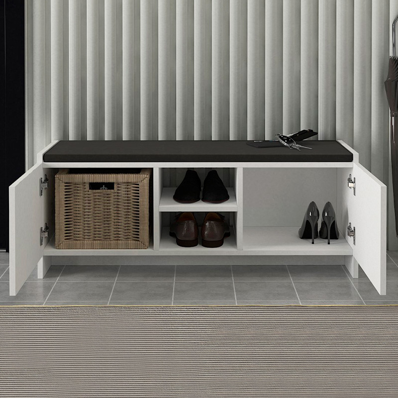 Παπουτσοθήκη Verly Megapap χρώμα λευκό 110×33,2×43εκ.