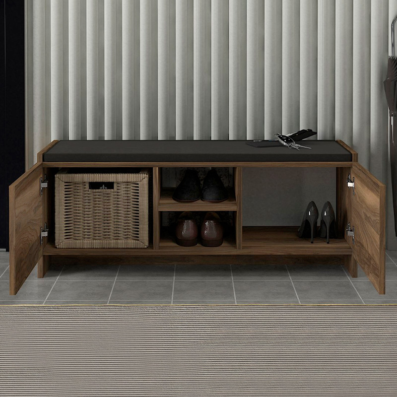 Παπουτσοθήκη Verly Megapap χρώμα καρυδί 110×33,2×43εκ. Παπουτσοθήκη Verly Megapap χρώμα καρυδί 110×33,2×43εκ.