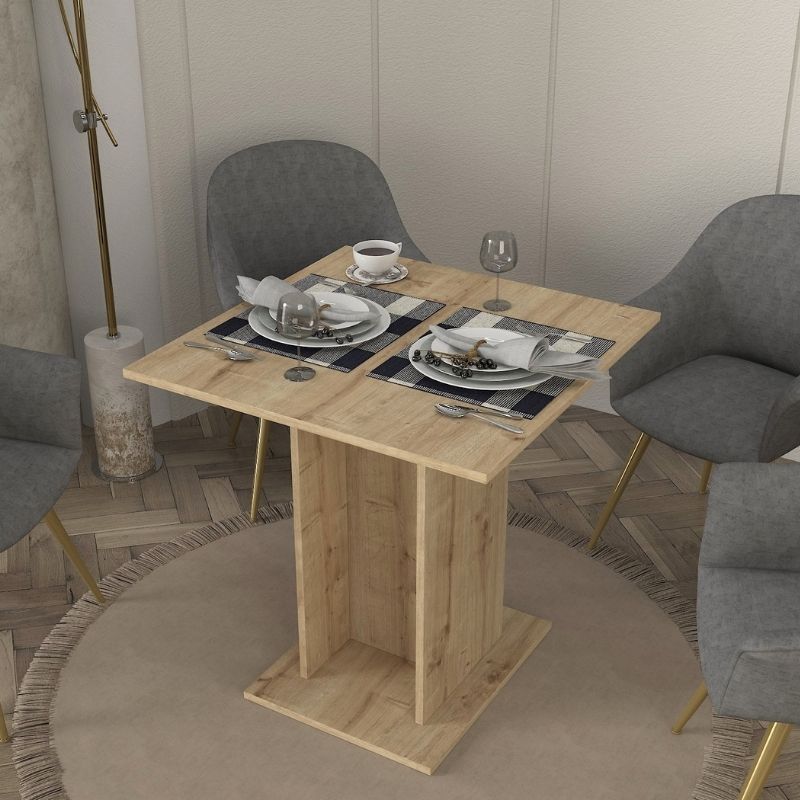 Τραπέζι Allos Megapap χρώμα sapphire oak 75x75x77εκ. Τραπέζι Allos Megapap χρώμα sapphire oak 75x75x77εκ.