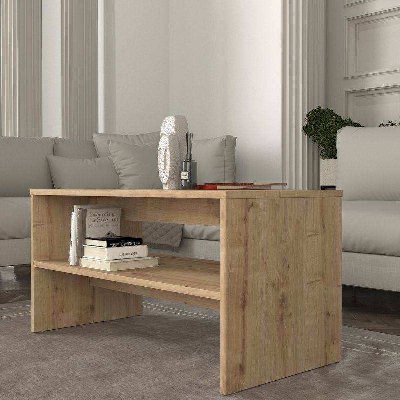 Τραπεζάκι σαλονιού Eleva Megapap χρώμα sapphire oak 90×44,6×46,4εκ. Τραπεζάκι σαλονιού Eleva Megapap χρώμα sapphire oak 90×44,6×46,4εκ.