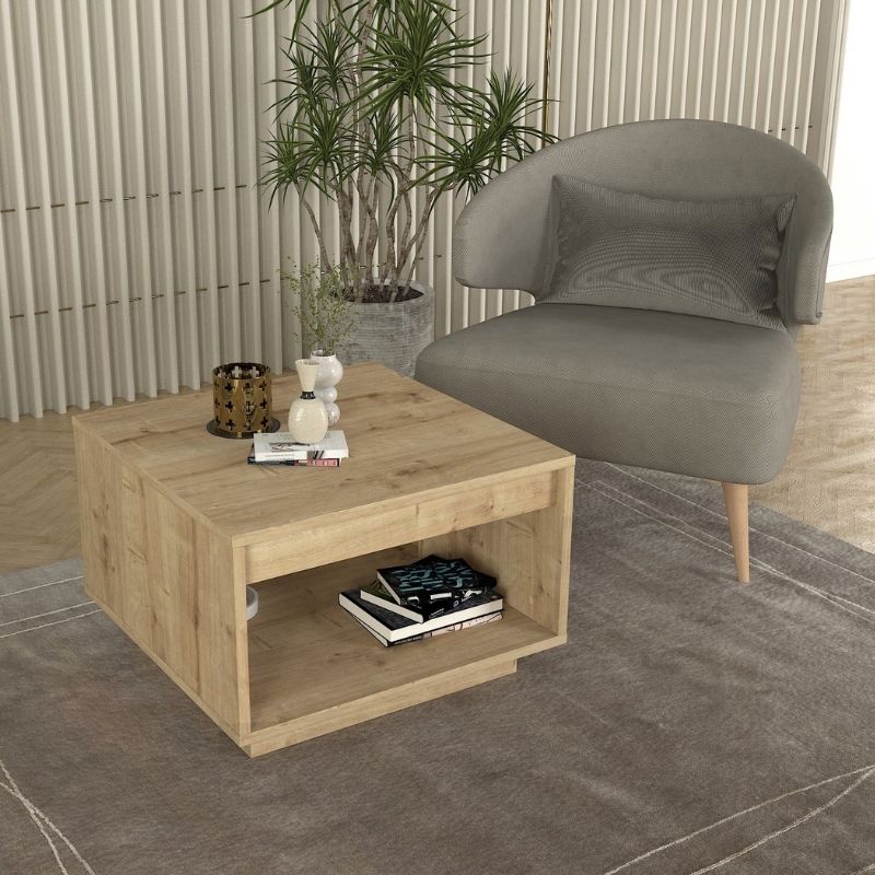 Τραπεζάκι σαλονιού Onda Megapap χρώμα sapphire oak 60x60x40εκ. Τραπεζάκι σαλονιού Onda Megapap χρώμα sapphire oak 60x60x40εκ.