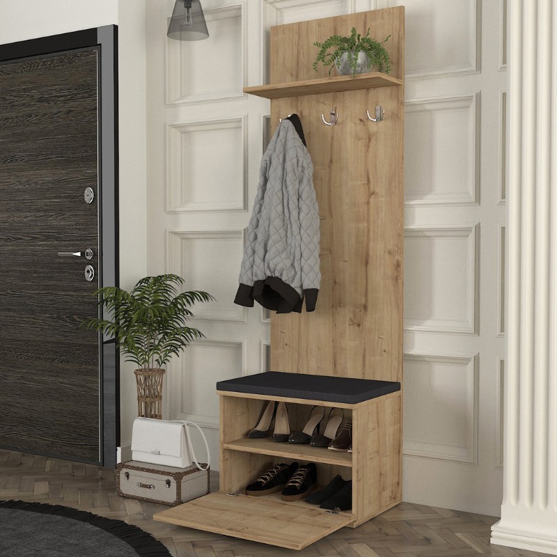 Έπιπλο εισόδου Track Megapap χρώμα sapphire oak 60×38,2×190εκ. Έπιπλο εισόδου Track Megapap χρώμα sapphire oak 60×38,2×190εκ.