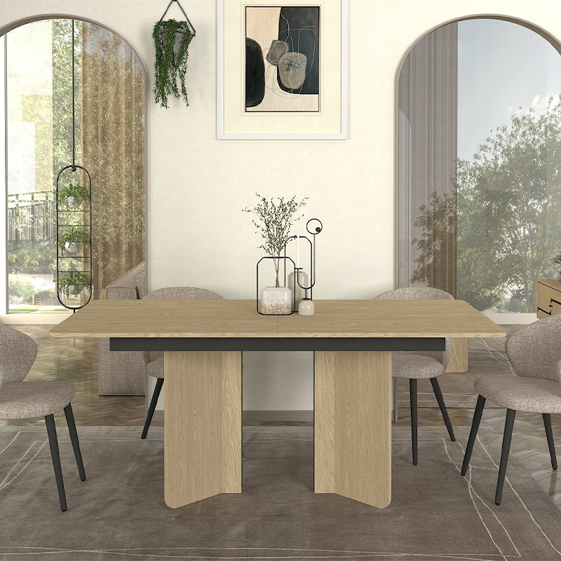 Τραπέζι Lava Megapap χρώμα rota oak – ανθρακί 180x90x76,8εκ. Τραπέζι Lava Megapap χρώμα rota oak – ανθρακί 180x90x76,8εκ.