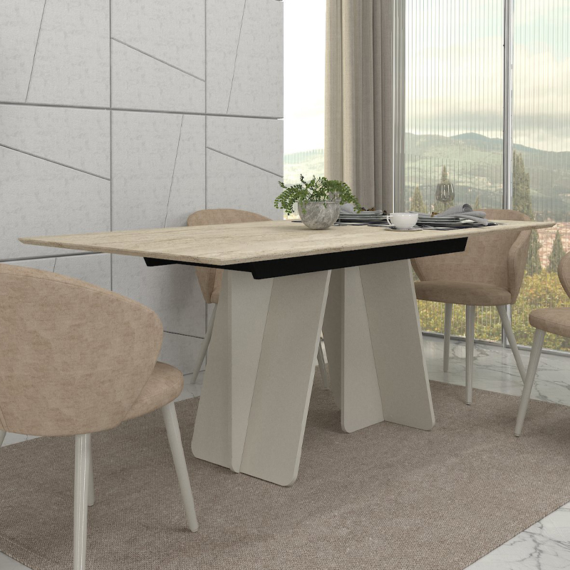 Τραπέζι Sevilla Megapap χρώμα sandstone – travertine 180x90x75εκ. Τραπέζι Sevilla Megapap χρώμα sandstone – travertine 180x90x75εκ.