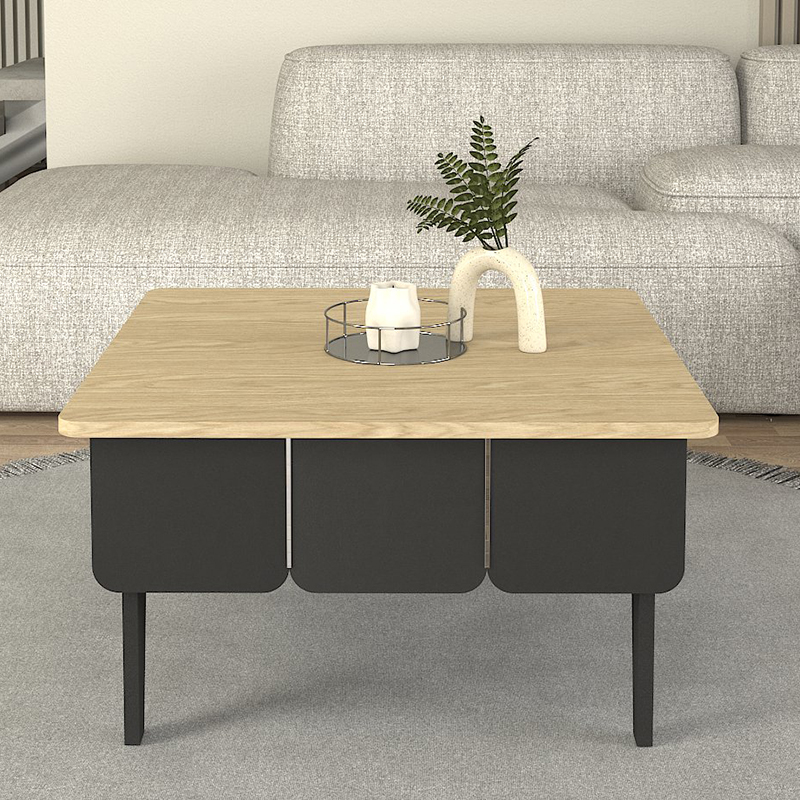 Τραπεζάκι σαλονιού Pedro Megapap χρώμα ανθρακί – rota oak 73,2×73,2×38,6εκ. Τραπεζάκι σαλονιού Pedro Megapap χρώμα ανθρακί – rota oak 73,2×73,2×38,6εκ.