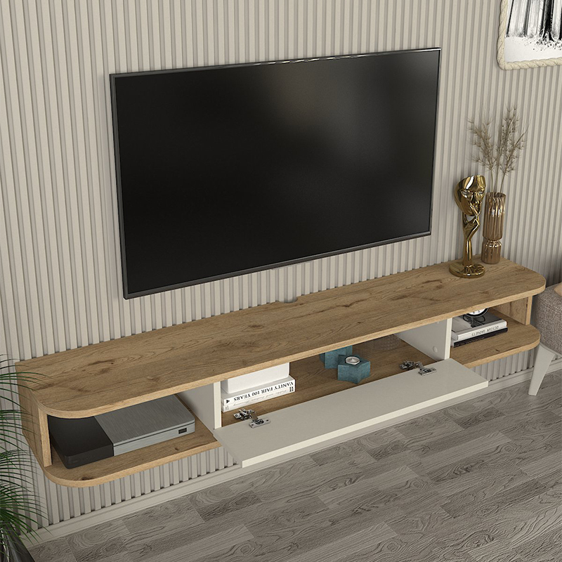 Έπιπλο τηλεόρασης επιτοίχιο Cross Megapap με LED χρώμα sepet oak – sandstone 150×29,6×19,2εκ. Έπιπλο τηλεόρασης επιτοίχιο Cross Megapap με LED χρώμα sepet oak – sandstone 150×29,6×19,2εκ.