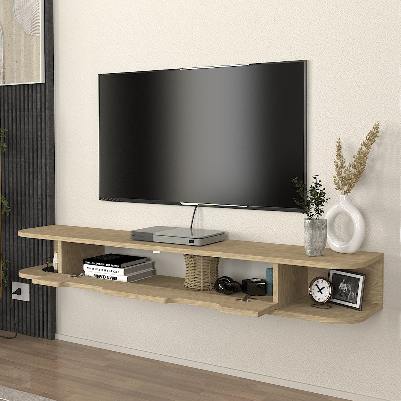 Έπιπλο τηλεόρασης επιτοίχιο Noland Megapap με LED χρώμα rota oak 150x35x19,2εκ. Έπιπλο τηλεόρασης επιτοίχιο Noland Megapap με LED χρώμα rota oak 150x35x19,2εκ.