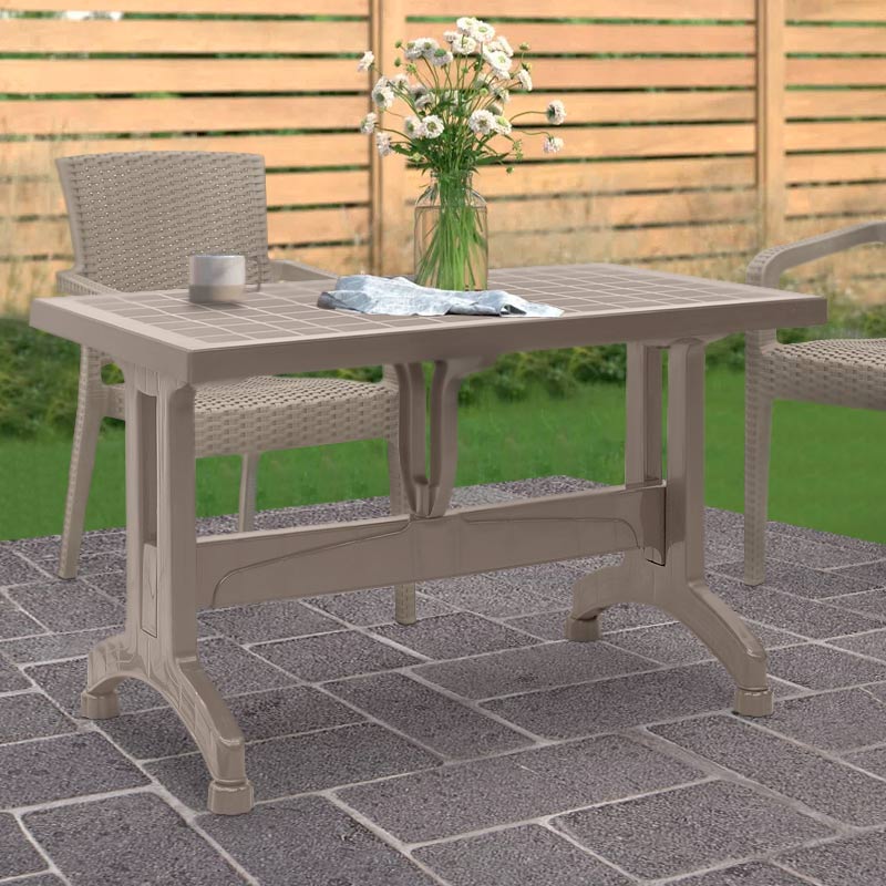 Τραπέζι πολυπροπυλενίου Callan Megapap χρώμα cappuccino 120x70x73εκ. Τραπέζι πολυπροπυλενίου Callan Megapap χρώμα cappuccino 120x70x73εκ.