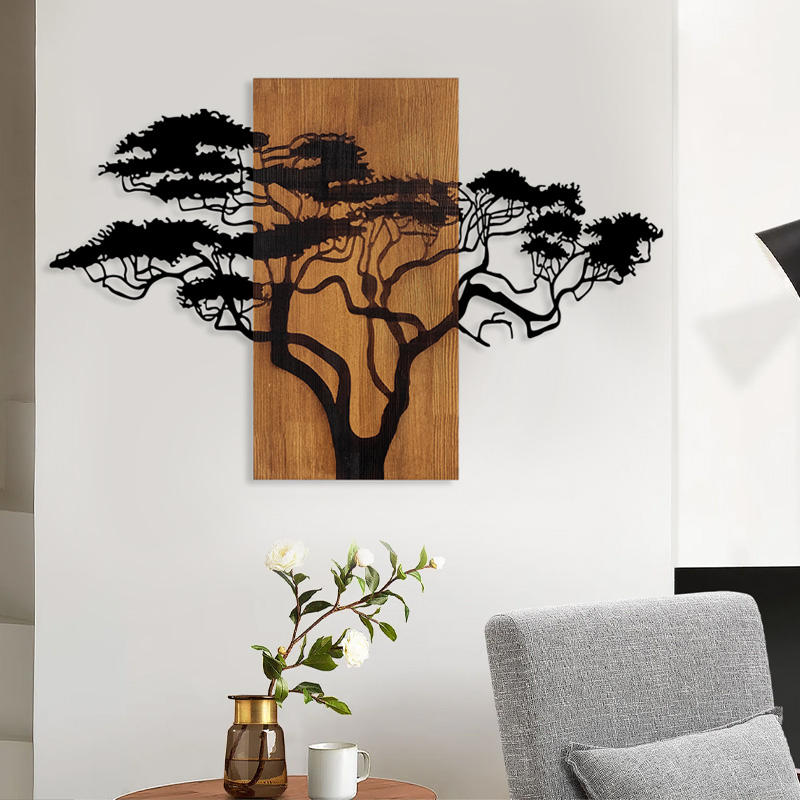 Διακοσμητικό τοίχου Acacia Tree Megapap ξύλινο – μεταλλικό χρώμα καρυδί – μαύρο 90x3x58εκ. Διακοσμητικό τοίχου Acacia Tree Megapap ξύλινο – μεταλλικό χρώμα καρυδί – μαύρο 90x3x58εκ.