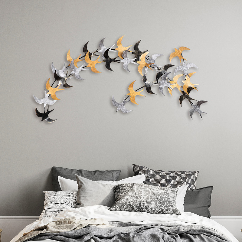 Διακοσμητικό τοίχου Birds Megapap μεταλλικό χρώμα μαύρο – bronze – ασημί 137×62εκ. Διακοσμητικό τοίχου Birds Megapap μεταλλικό χρώμα μαύρο – bronze – ασημί 137×62εκ.