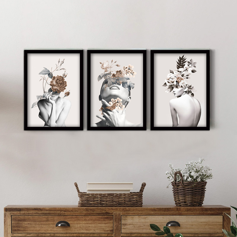 Πίνακας “Flower Girls” Megapap 3 τμχ. σε πλαίσιο 35x45x2εκ. Πίνακας “Flower Girls” Megapap 3 τμχ. σε πλαίσιο 35x45x2εκ.